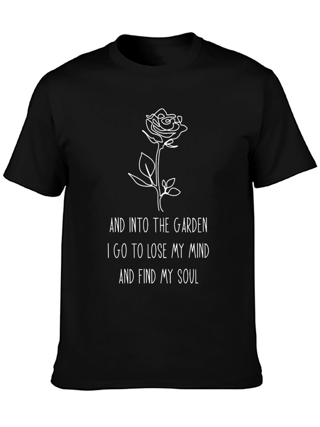 Garden Mind Soul Graphic T-Shirt - Black