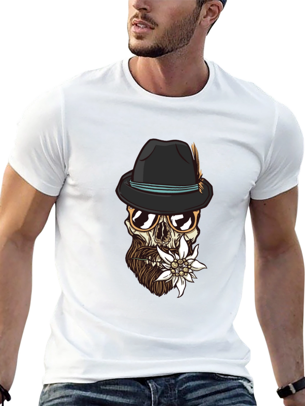 Edelweiss Skull Graphic Tee