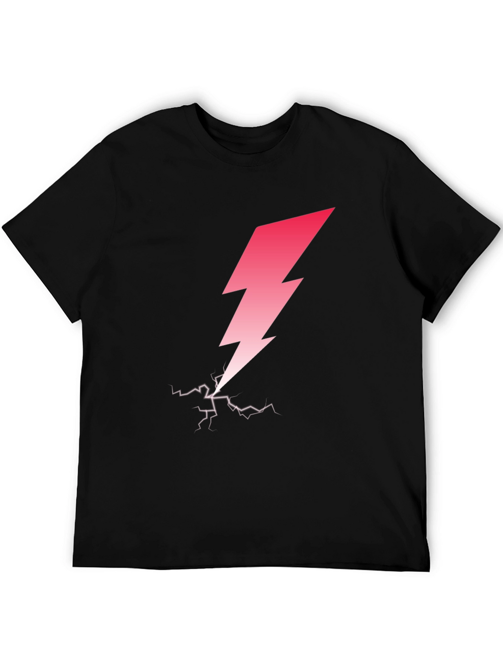 Lightning Bolt Graphic Tee - Stylish Black T-Shirt