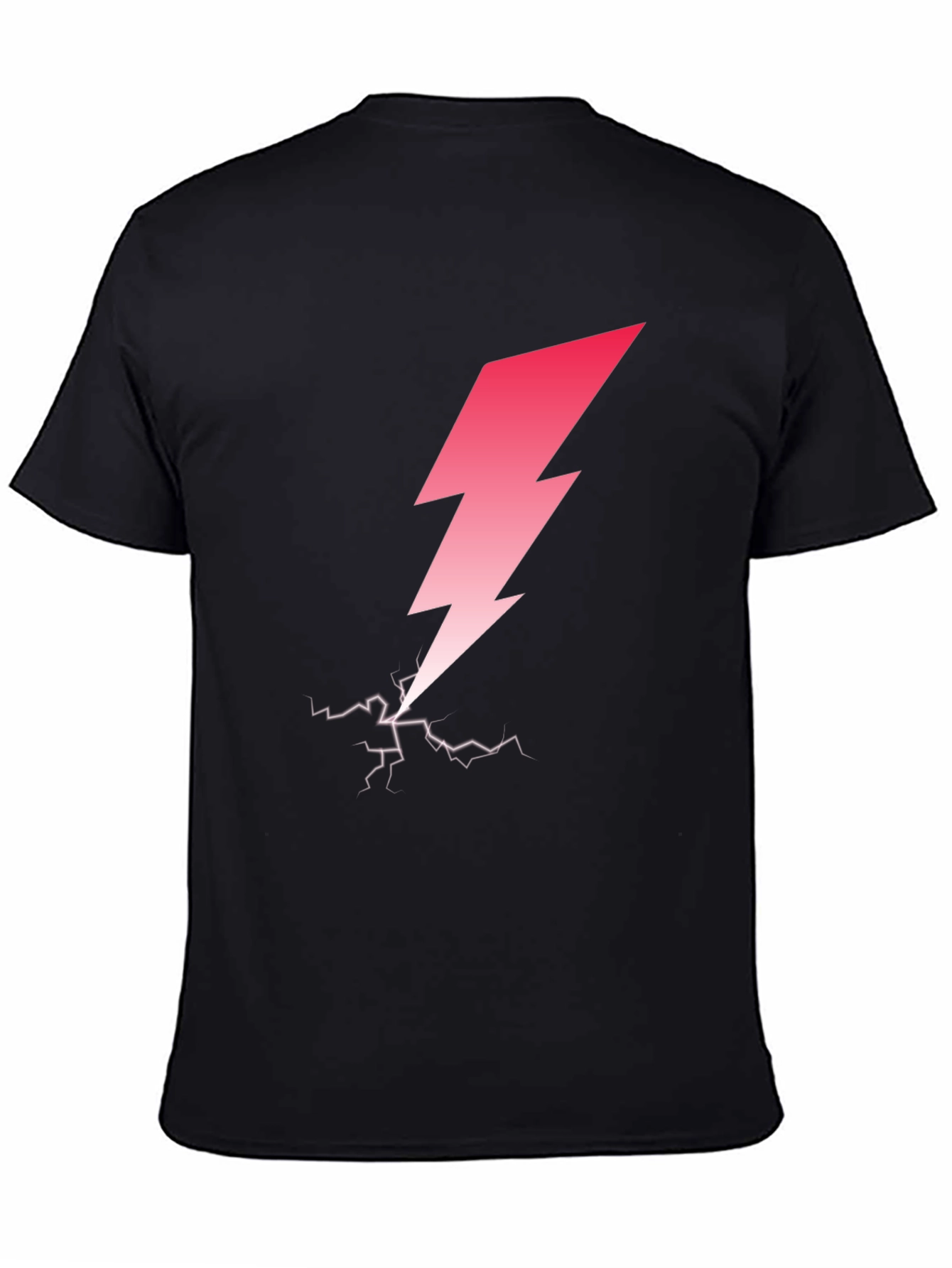 Lightning Bolt Graphic Tee - Stylish Black T-Shirt