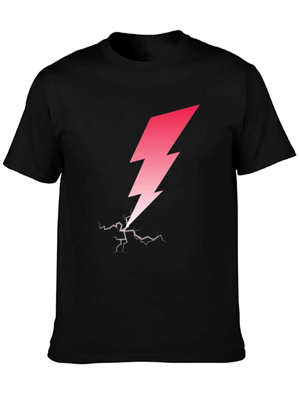 Lightning Bolt Graphic Tee - Stylish Black T-Shirt