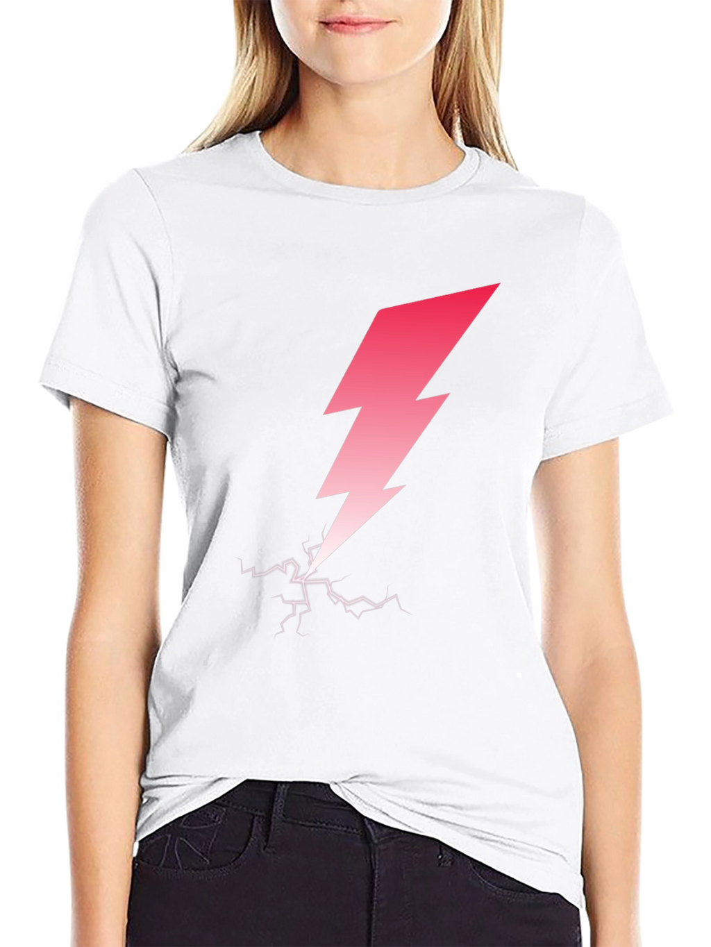 Lightning Bolt Graphic Tee - Stylish Black T-Shirt