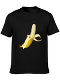 Censored Banana Graphic Tee - Unisex Black T-Shirt