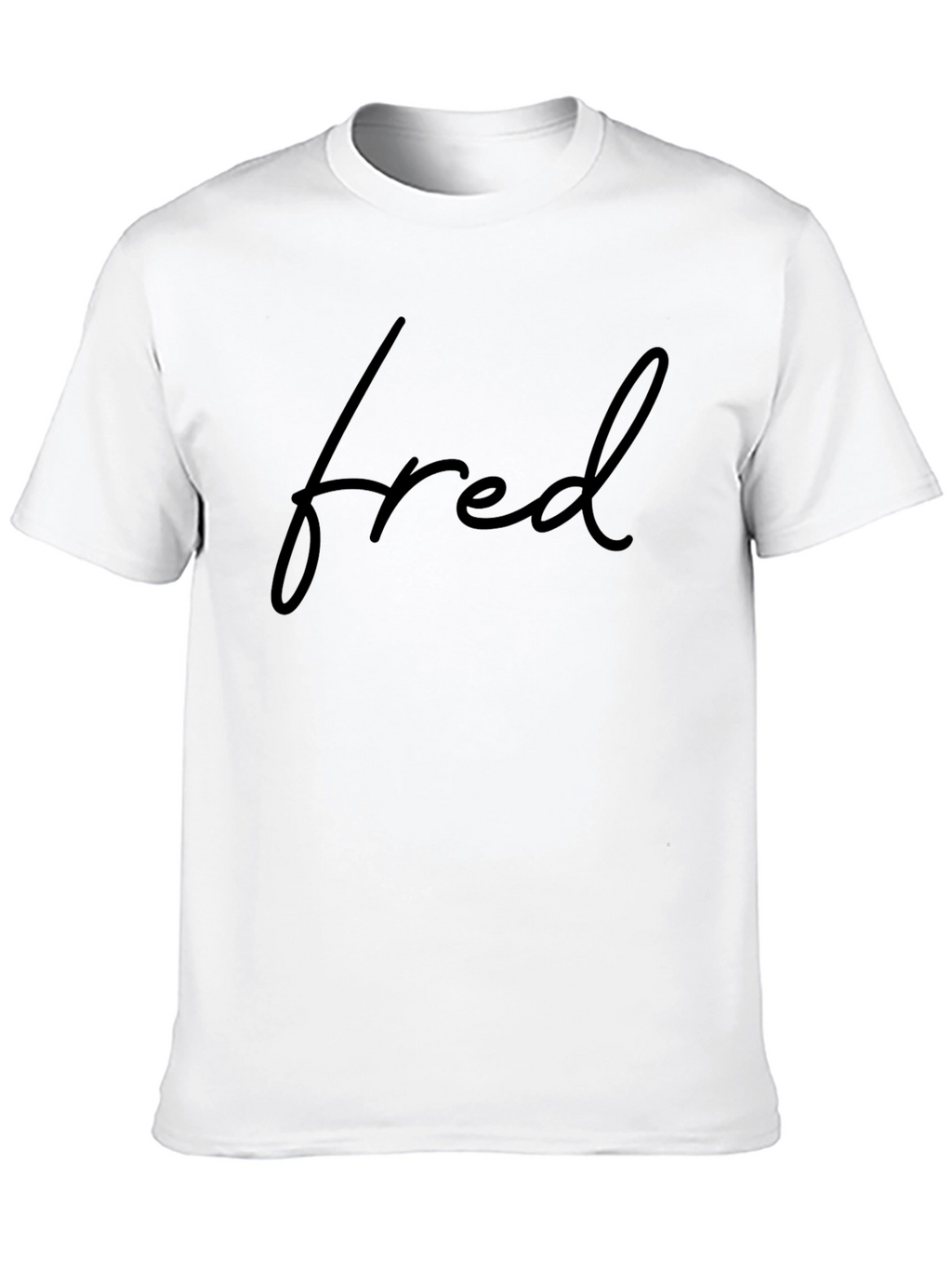 Fred Script Black T-Shirt - Modern Style