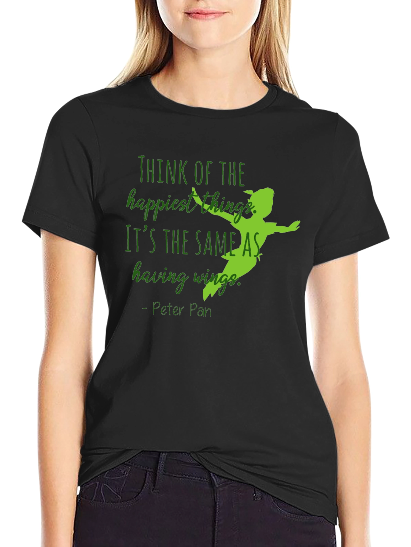 Peter Pan Tee: Think Happy Thoughts Graphic T-Shirt