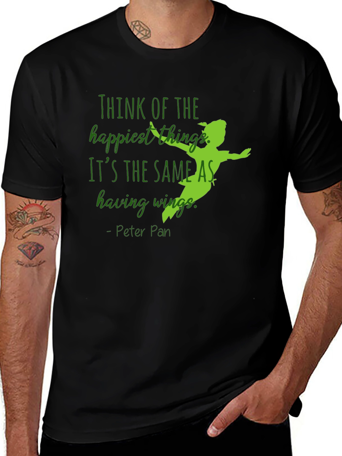 Peter Pan Tee: Think Happy Thoughts Graphic T-Shirt