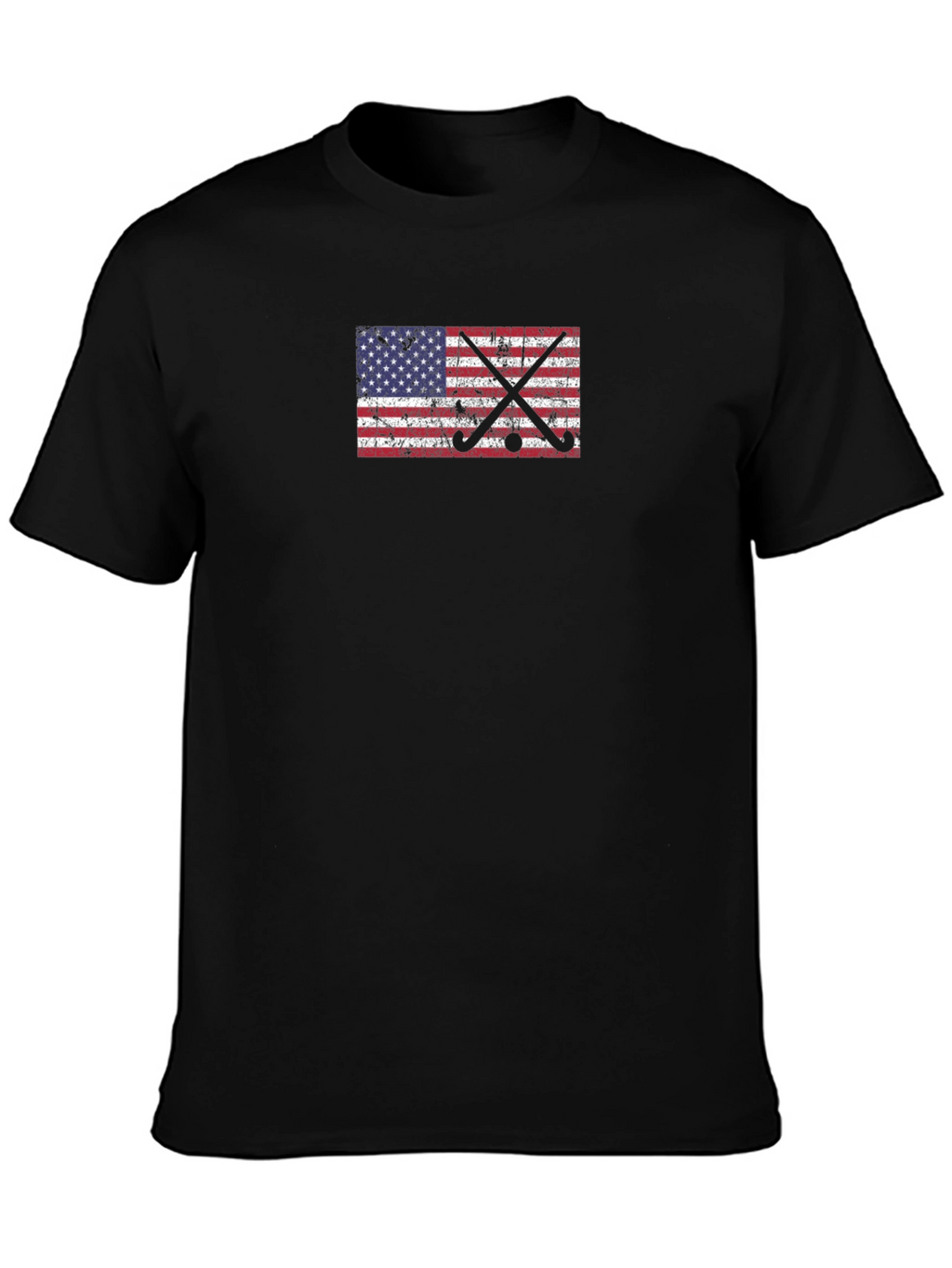 American Flag Hockey Sticks Graphic Tee