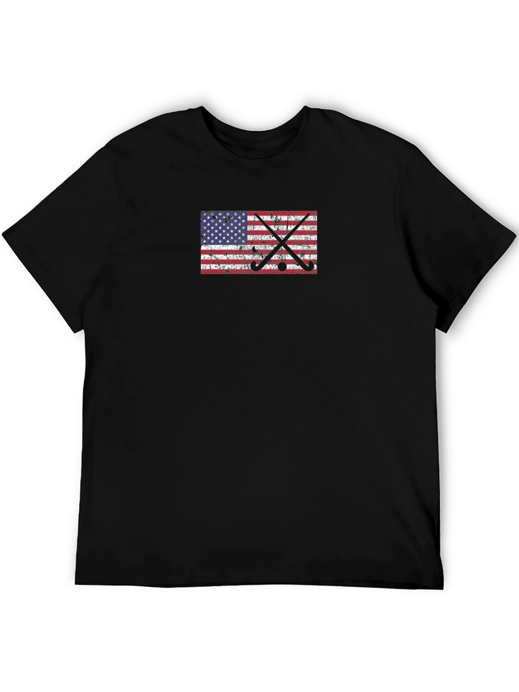 American Flag Hockey Sticks Graphic Tee