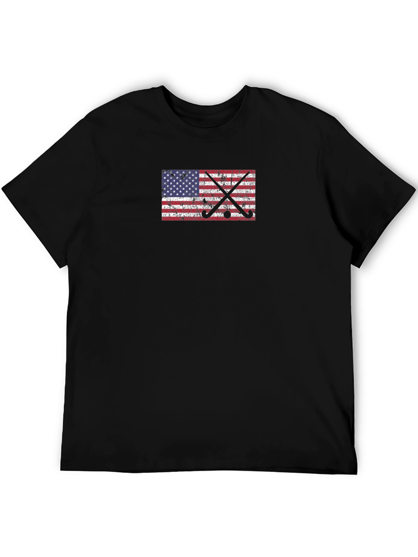 American Flag Hockey Sticks Graphic Tee