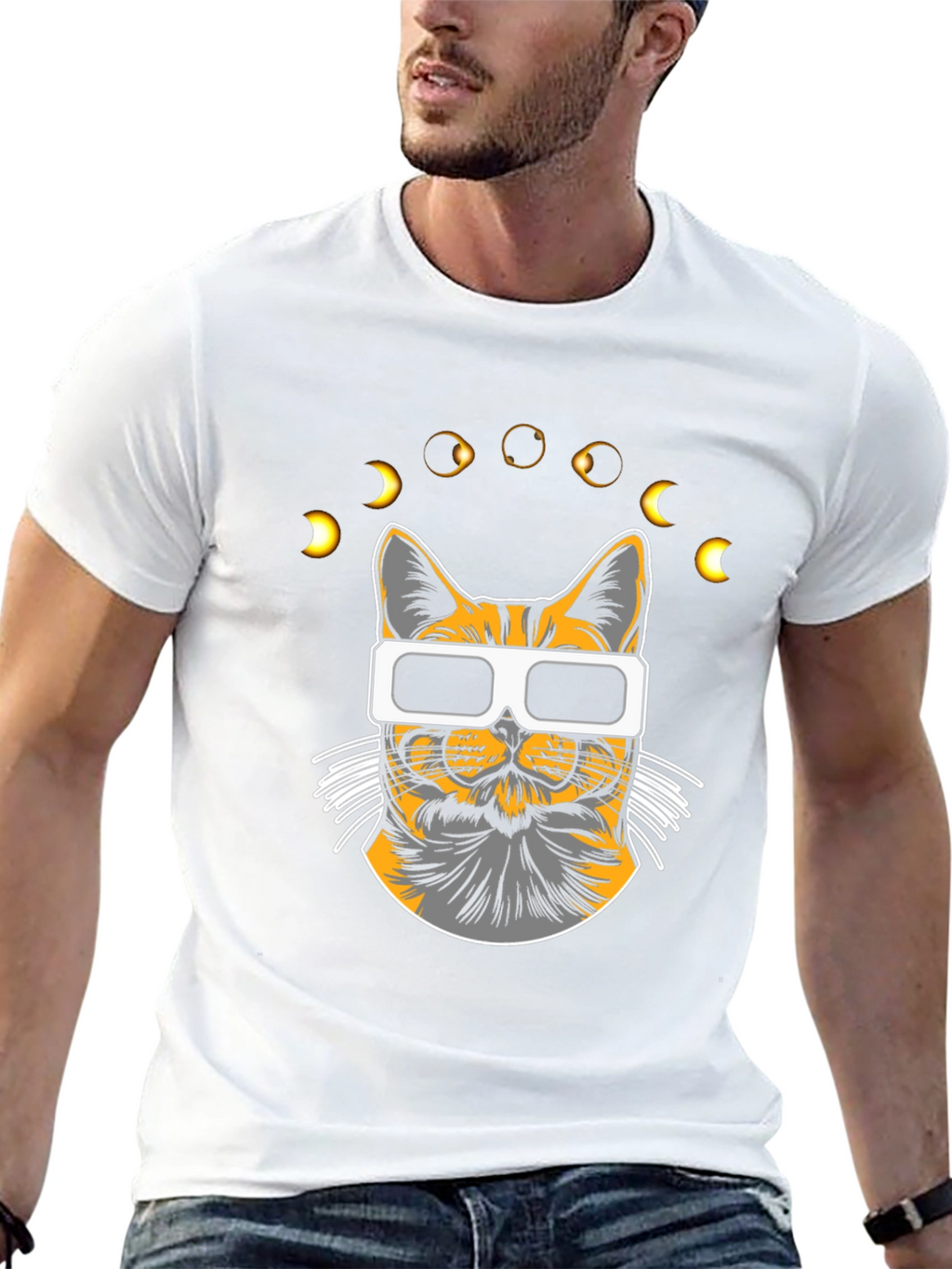 Eclipse Cat T-Shirt - Unique Graphic Tee