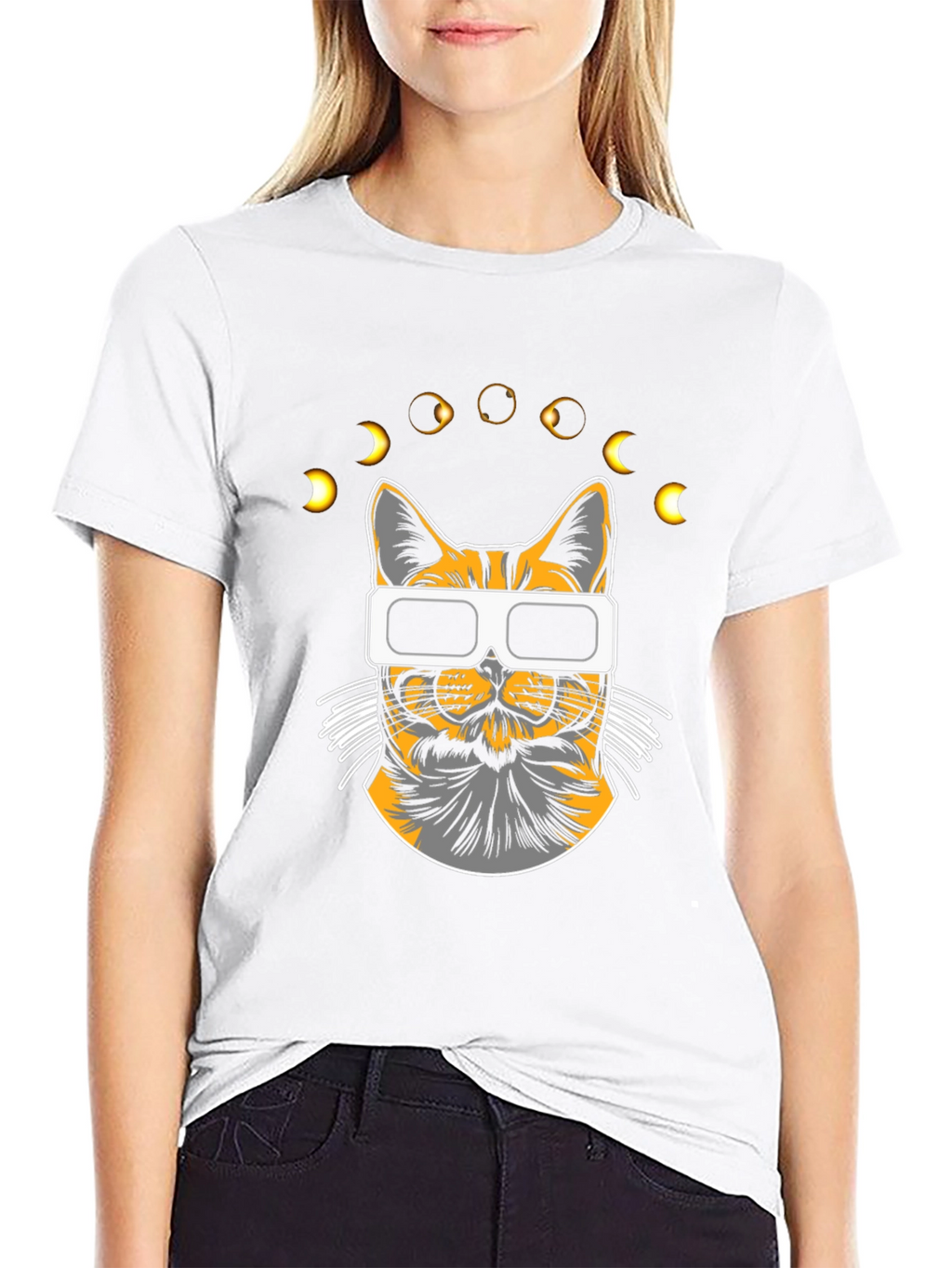 Eclipse Cat T-Shirt - Unique Graphic Tee