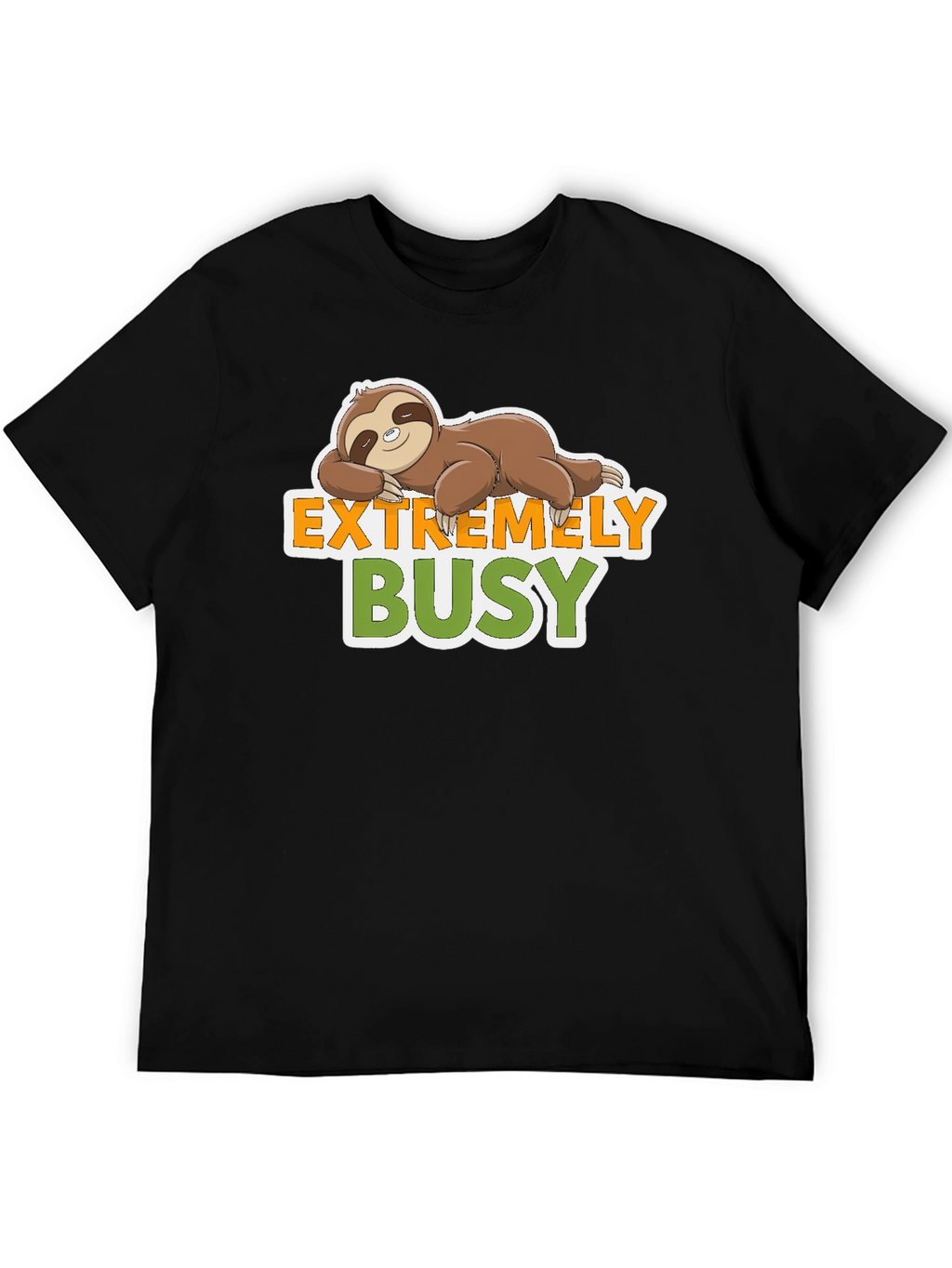 Extremely Busy Sloth Graphic Tee - Relaxed & Fun