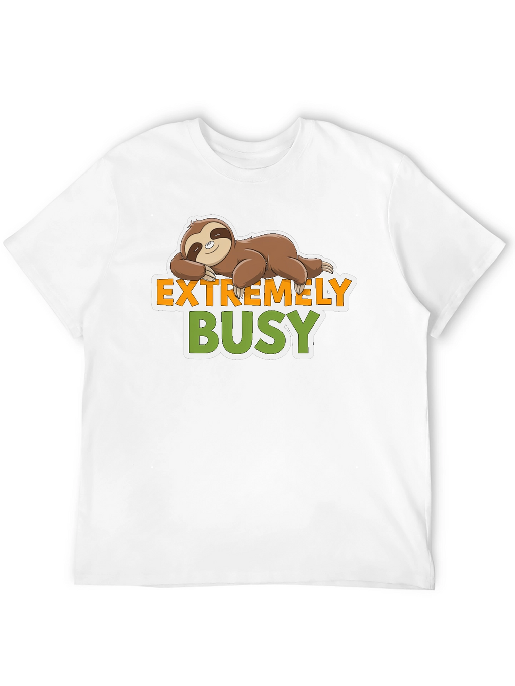 Extremely Busy Sloth Graphic Tee - Relaxed & Fun