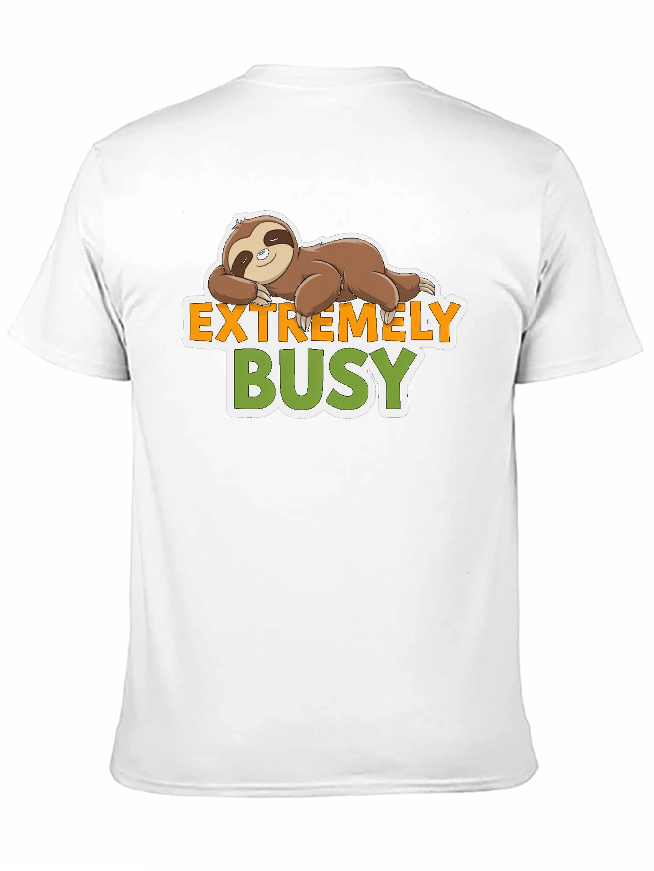 Extremely Busy Sloth Graphic Tee - Relaxed & Fun