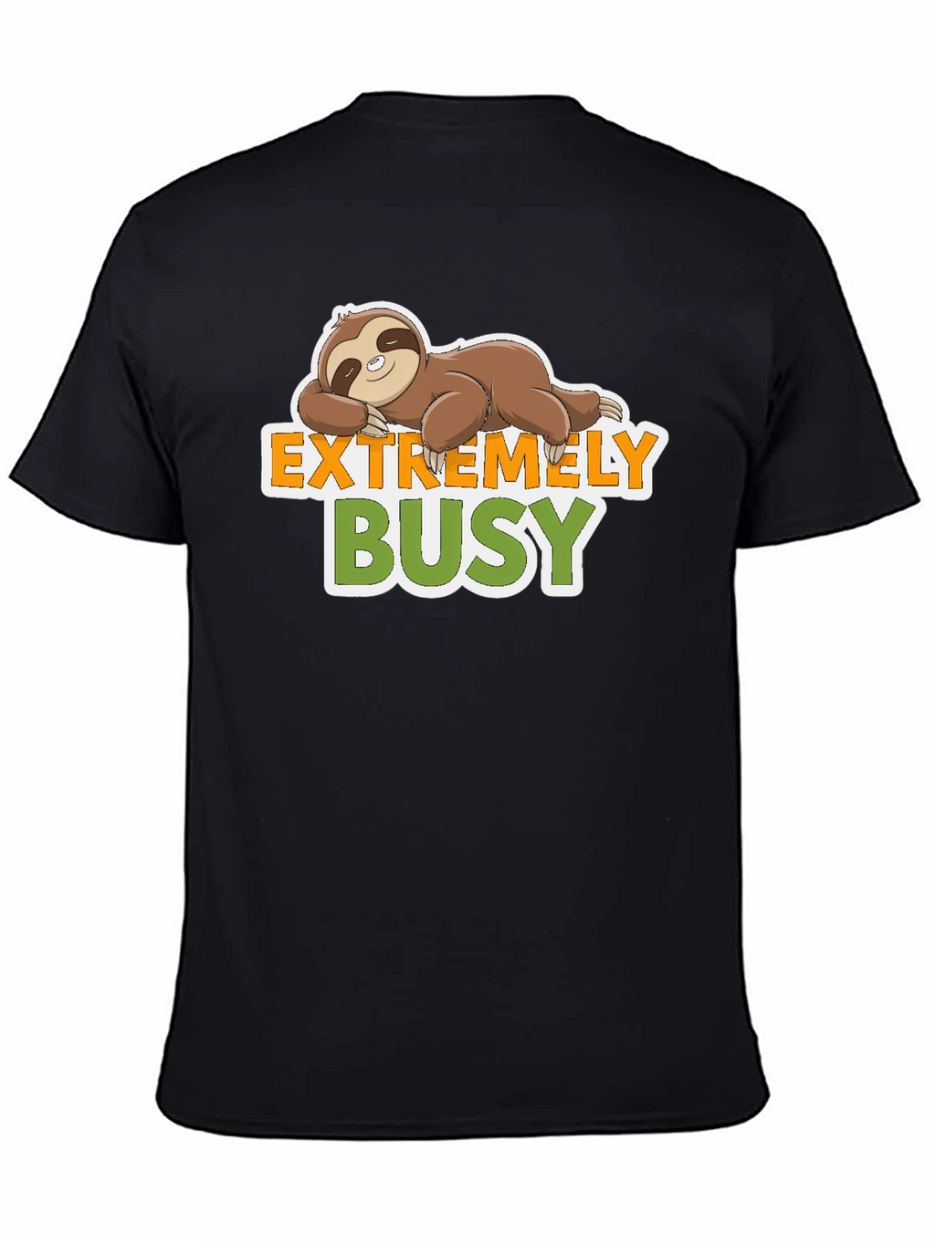 Extremely Busy Sloth Graphic Tee - Relaxed & Fun
