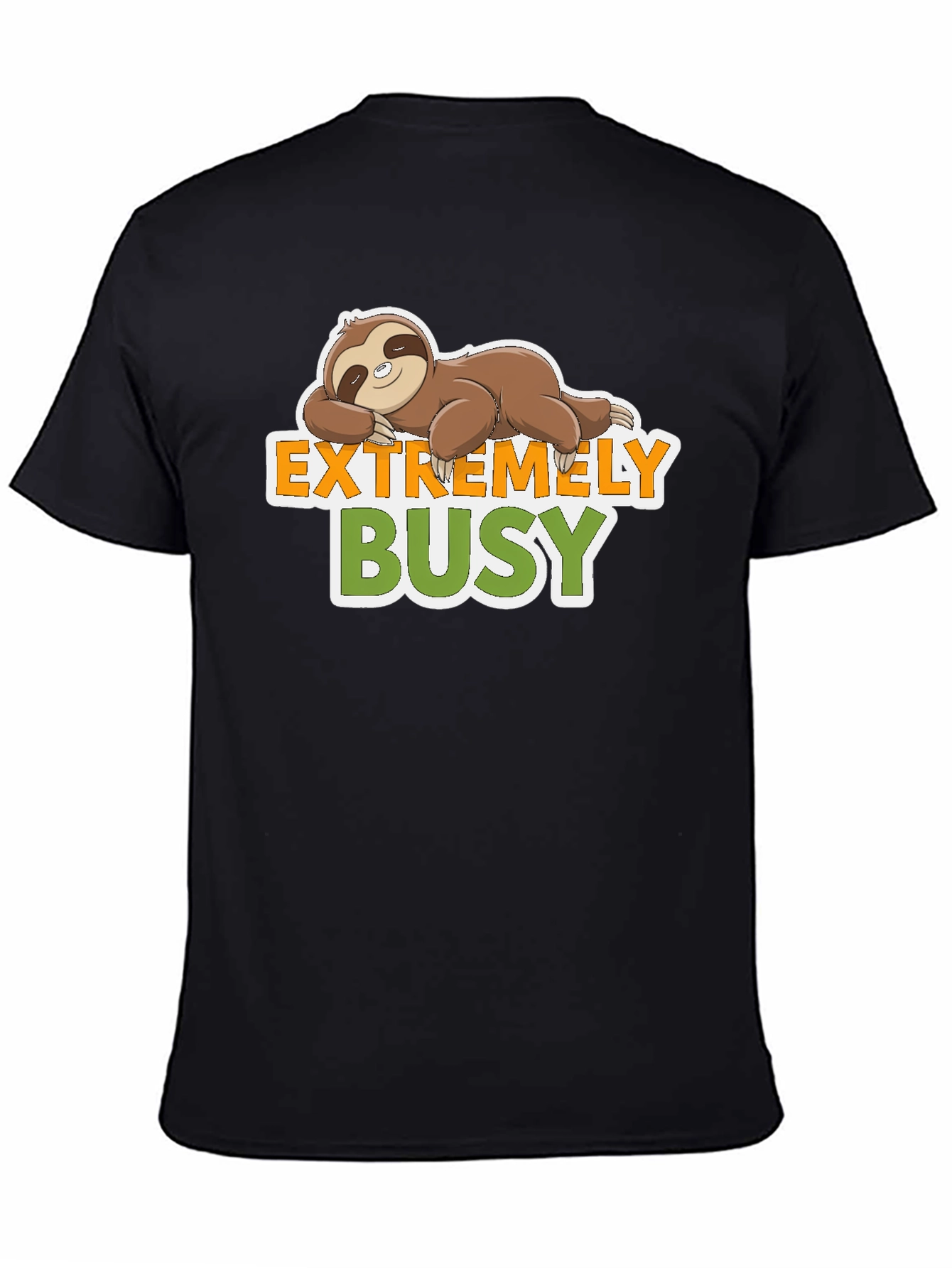 Extremely Busy Sloth Graphic Tee - Relaxed & Fun