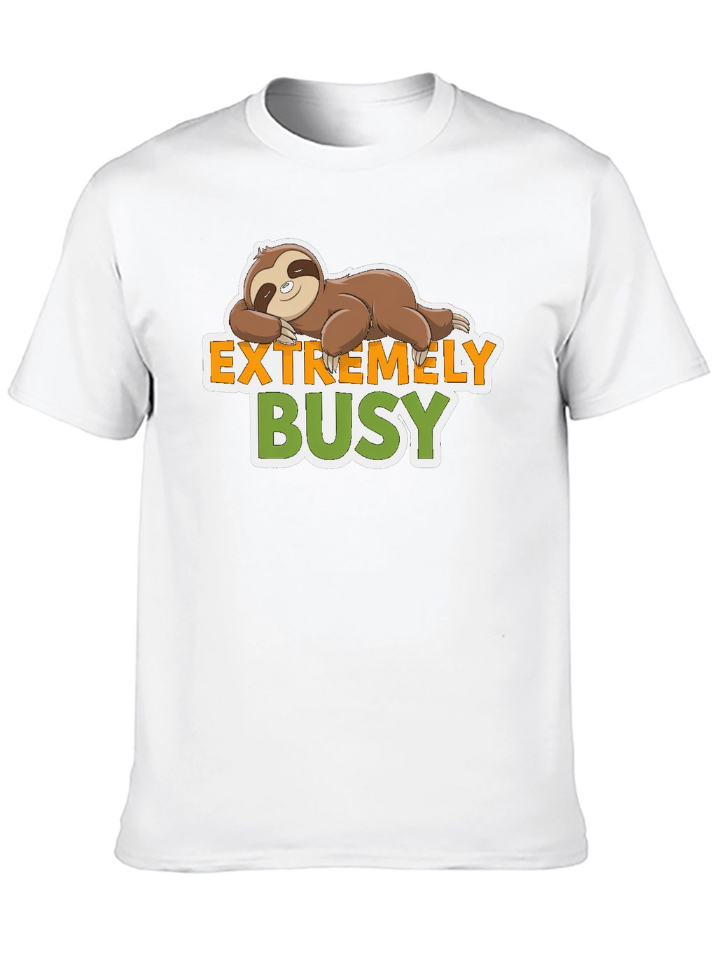 Extremely Busy Sloth Graphic Tee - Relaxed & Fun