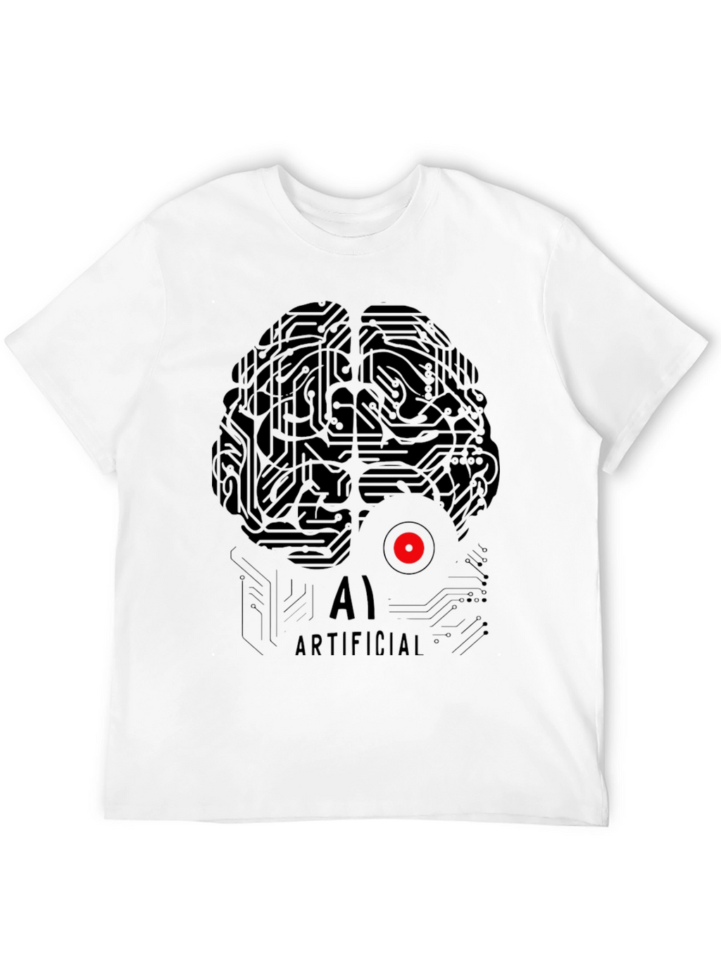 AI Brain Circuitry T-Shirt - Artificial Intelligence Design