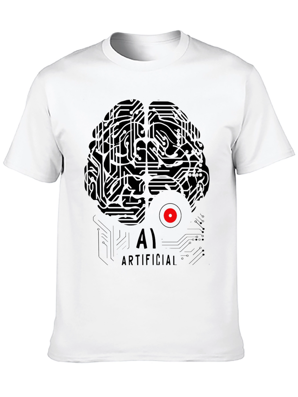 AI Brain Circuitry T-Shirt - Artificial Intelligence Design