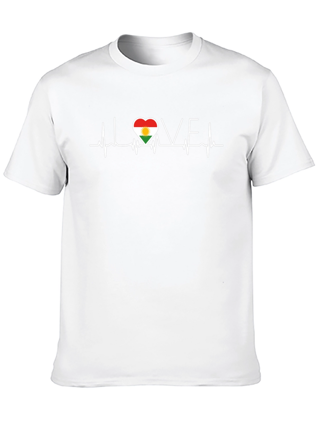 Love Kurdistan Heartbeat Graphic T-Shirt