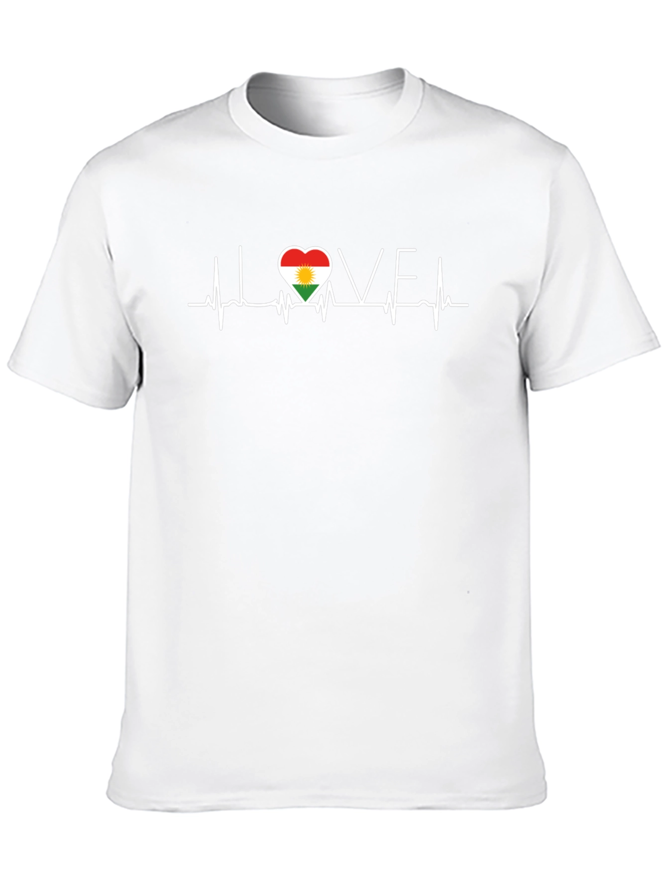 Love Kurdistan Heartbeat Graphic T-Shirt