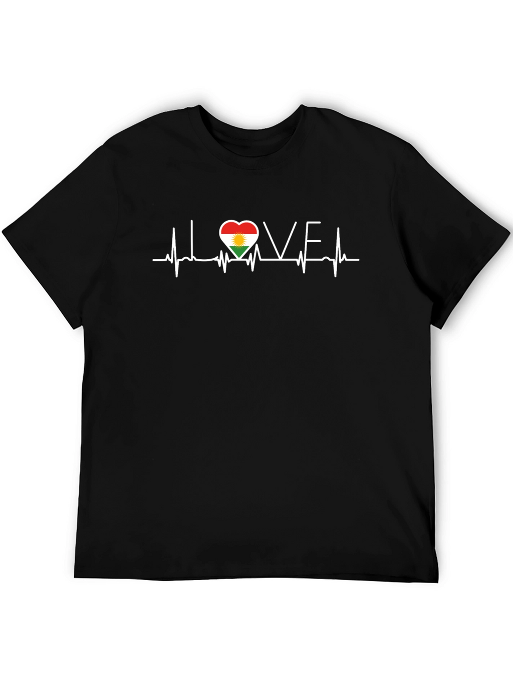 Love Kurdistan Heartbeat Graphic T-Shirt