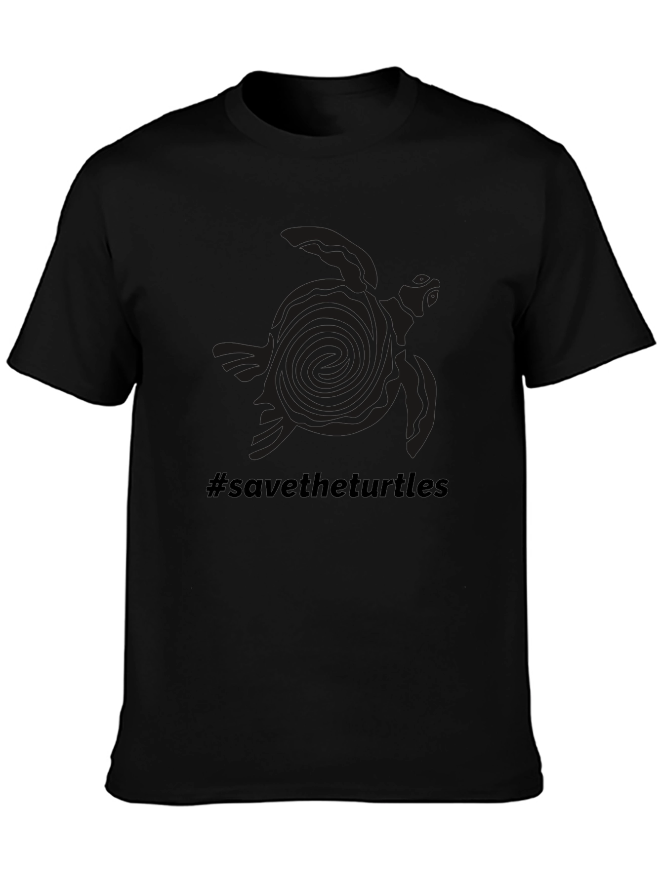Save the Turtles Graphic Tee - Black