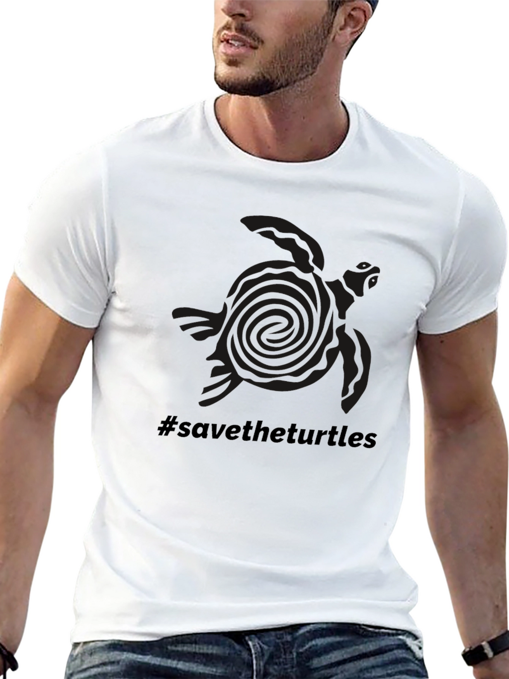 Save the Turtles Graphic Tee - Black