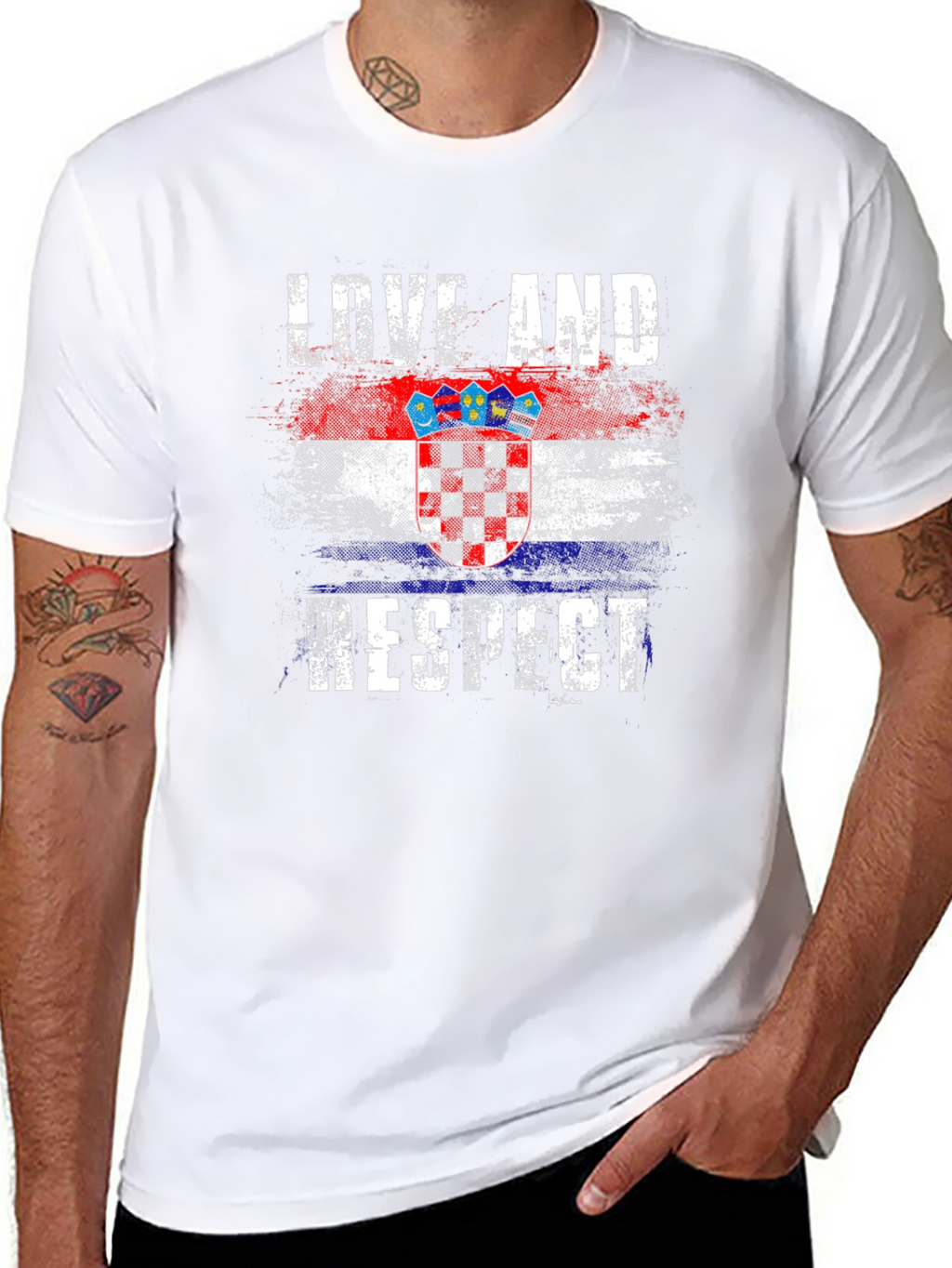 Croatia Flag Graphic T-Shirt - Love and Respect