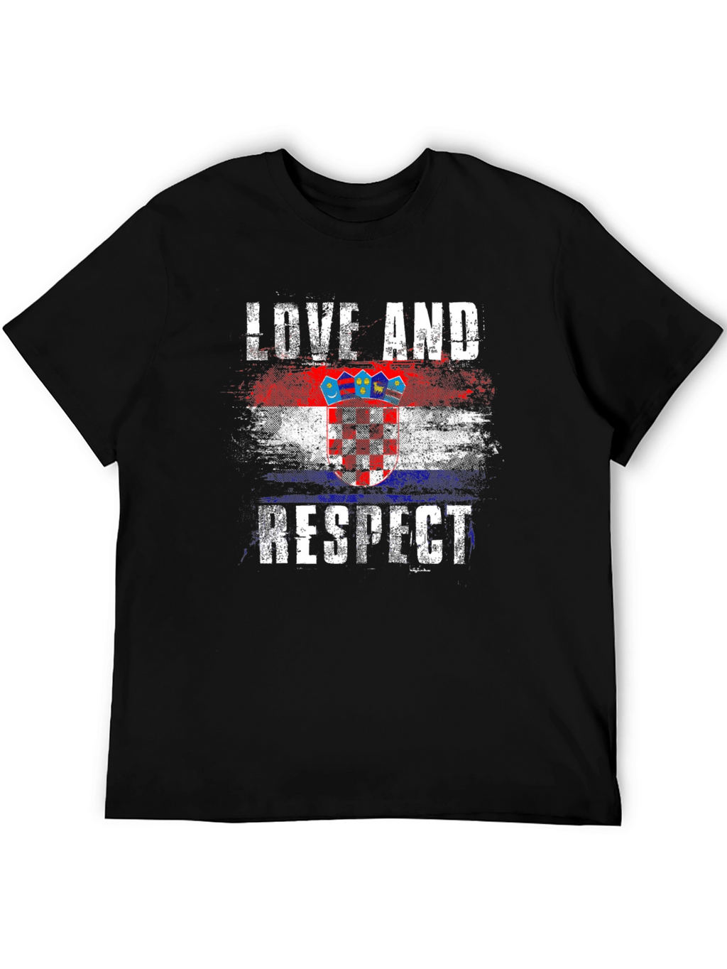 Croatia Flag Graphic T-Shirt - Love and Respect