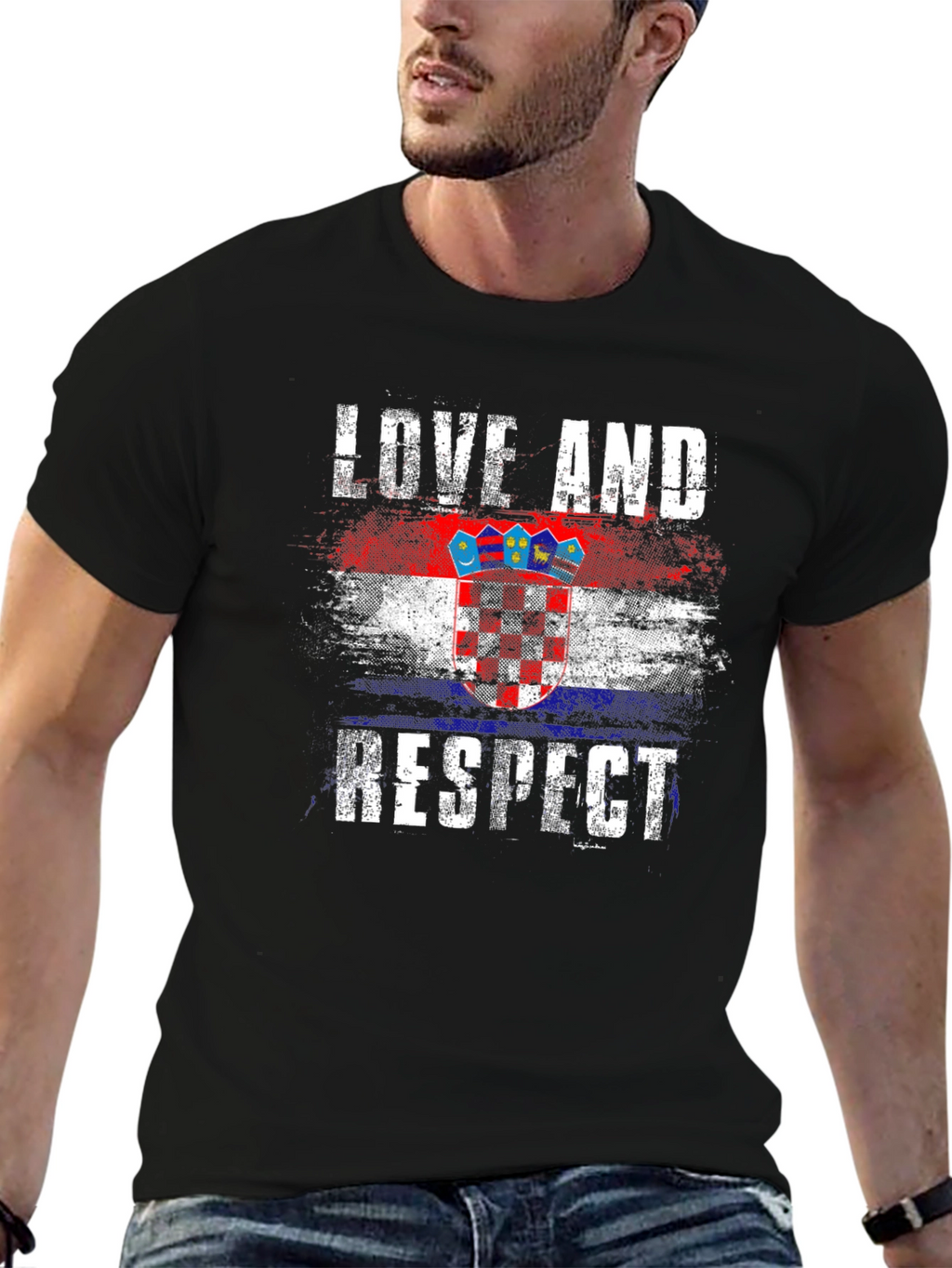 Croatia Flag Graphic T-Shirt - Love and Respect