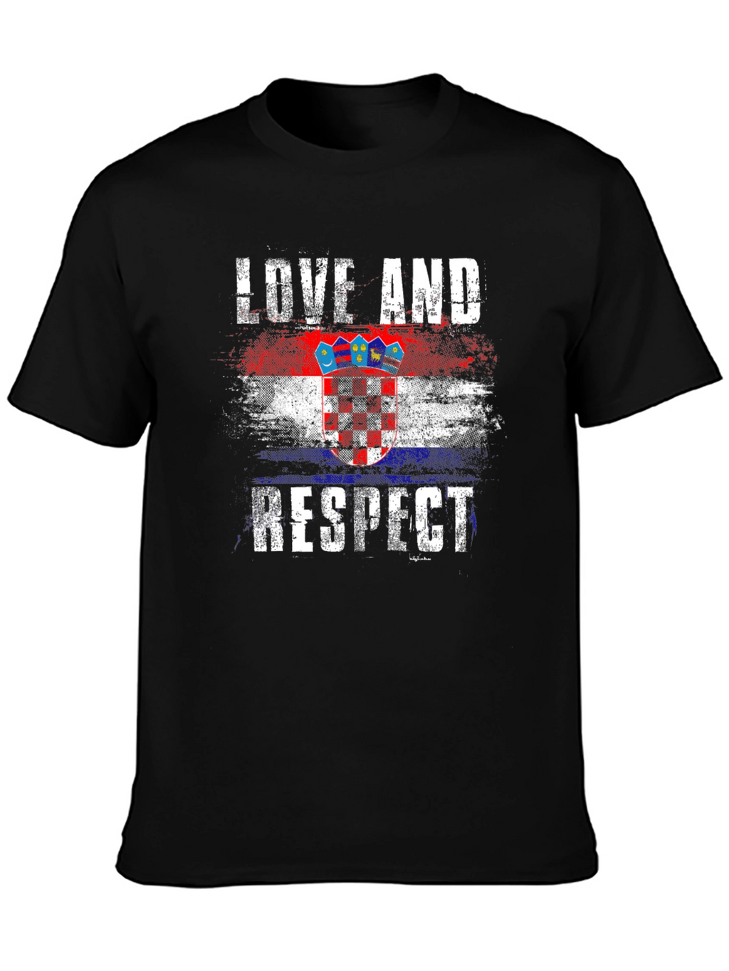 Croatia Flag Graphic T-Shirt - Love and Respect