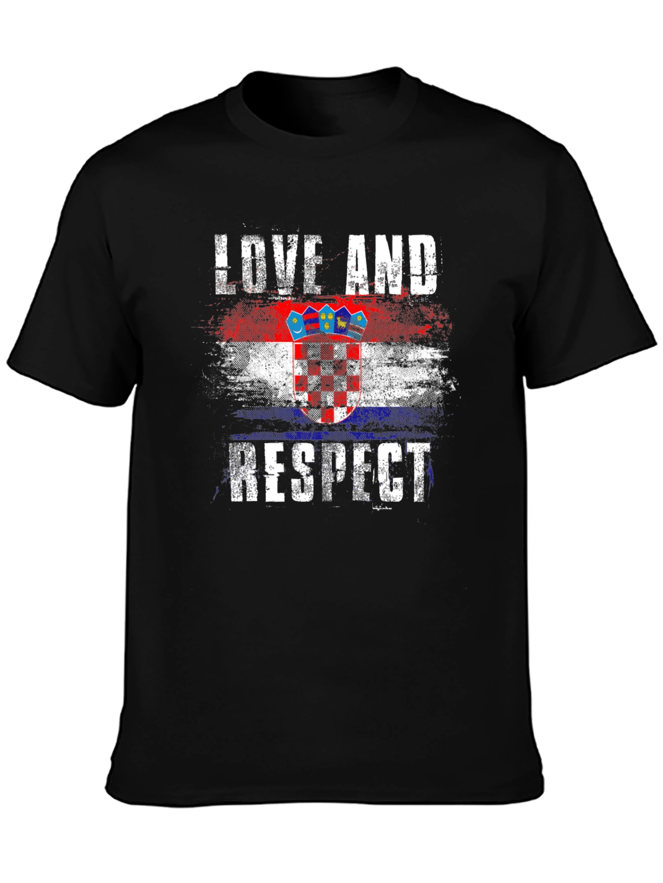 Croatia Flag Graphic T-Shirt - Love and Respect