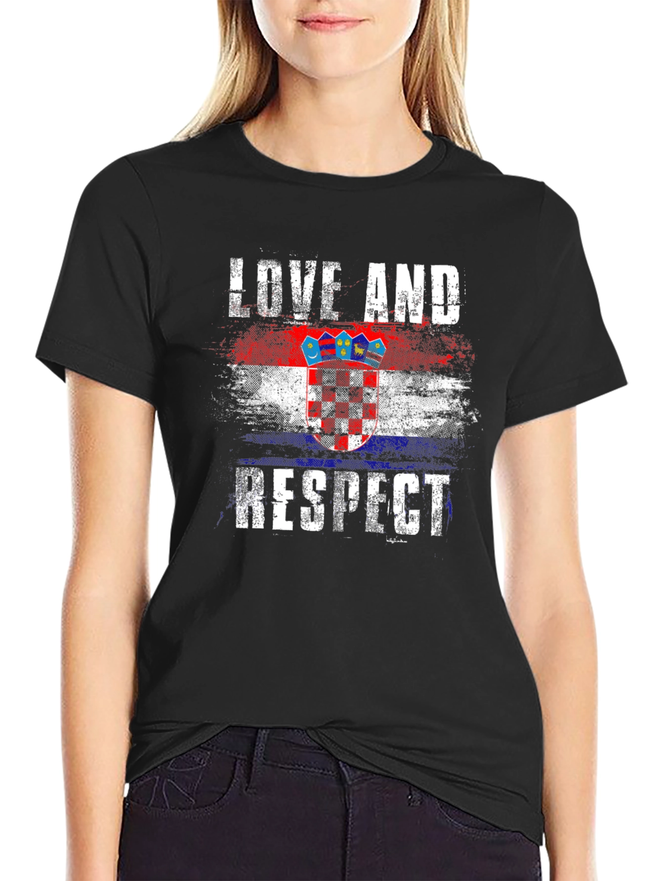 Croatia Flag Graphic T-Shirt - Love and Respect