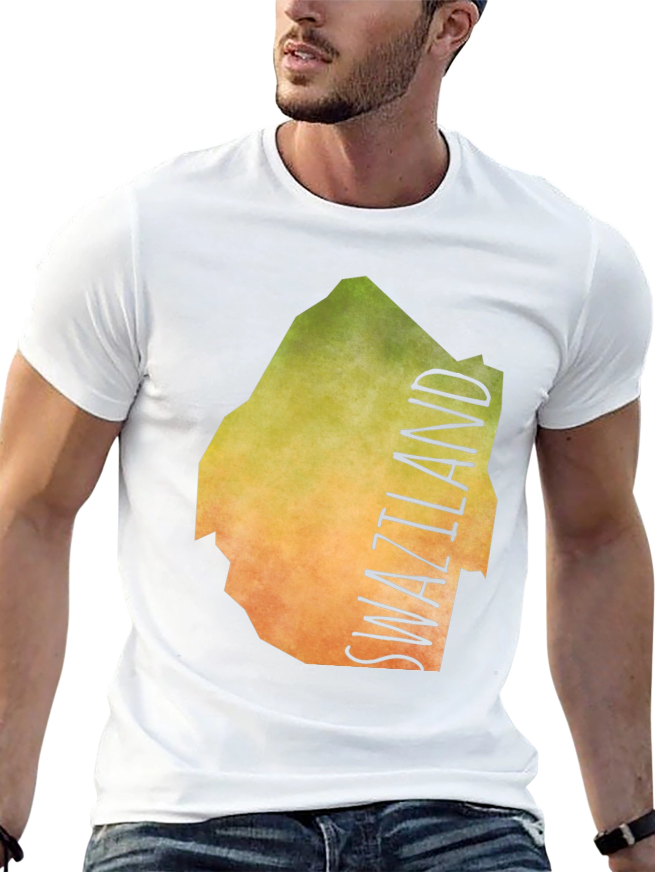 Swaziland Map T-Shirt - Black Graphic Tee
