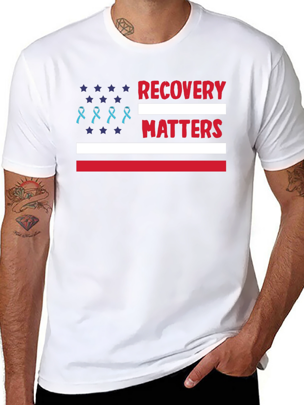Recovery Matters American Flag T-Shirt