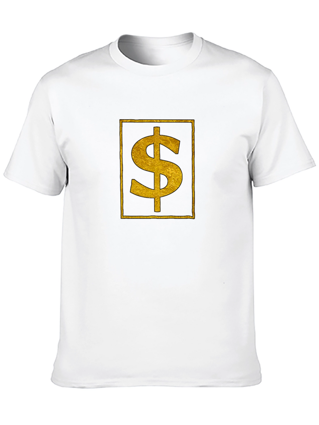 Gold Dollar Sign Black T-Shirt