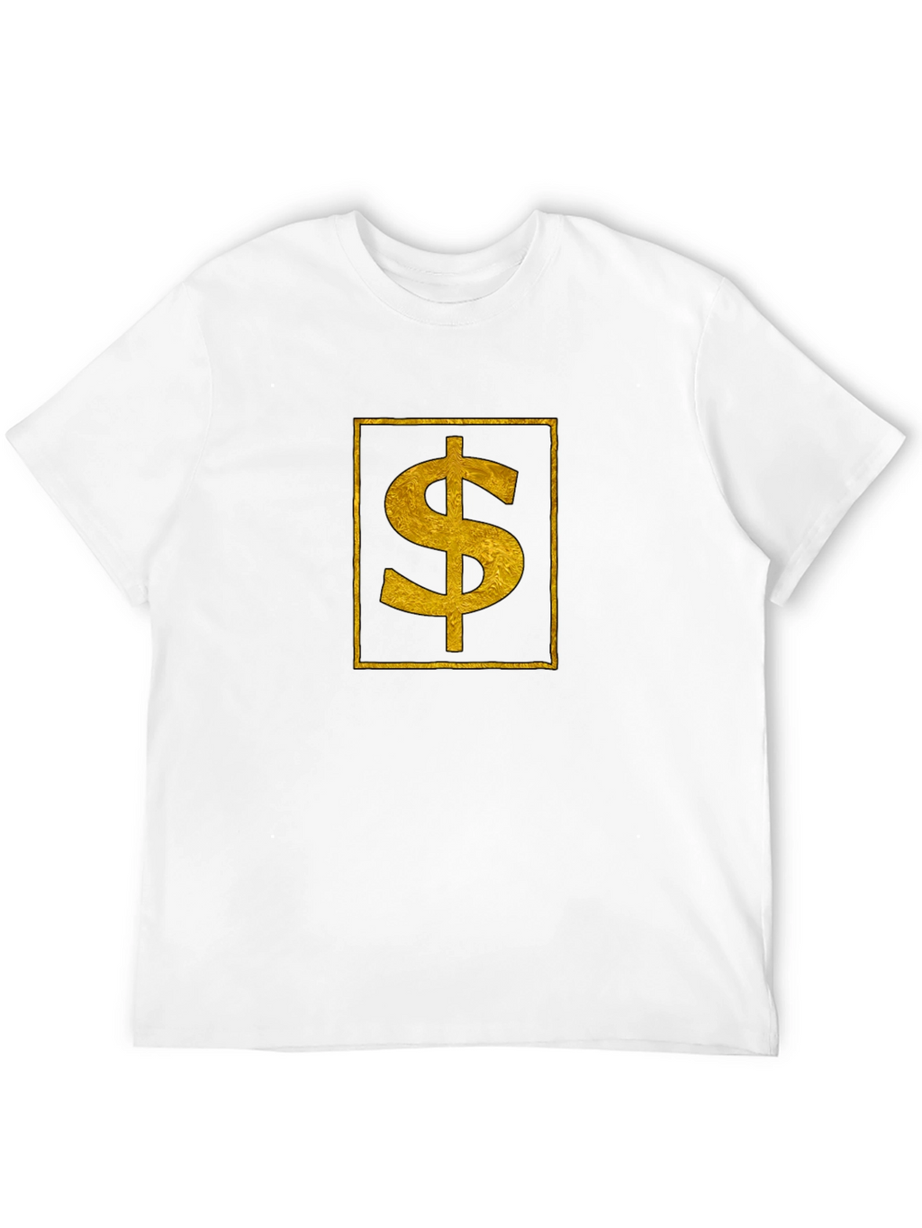 Gold Dollar Sign Black T-Shirt