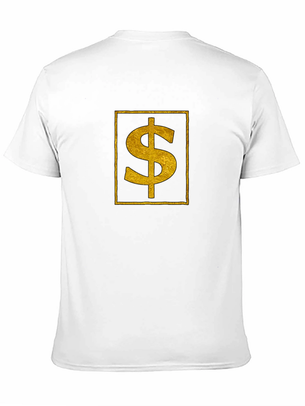 Gold Dollar Sign Black T-Shirt