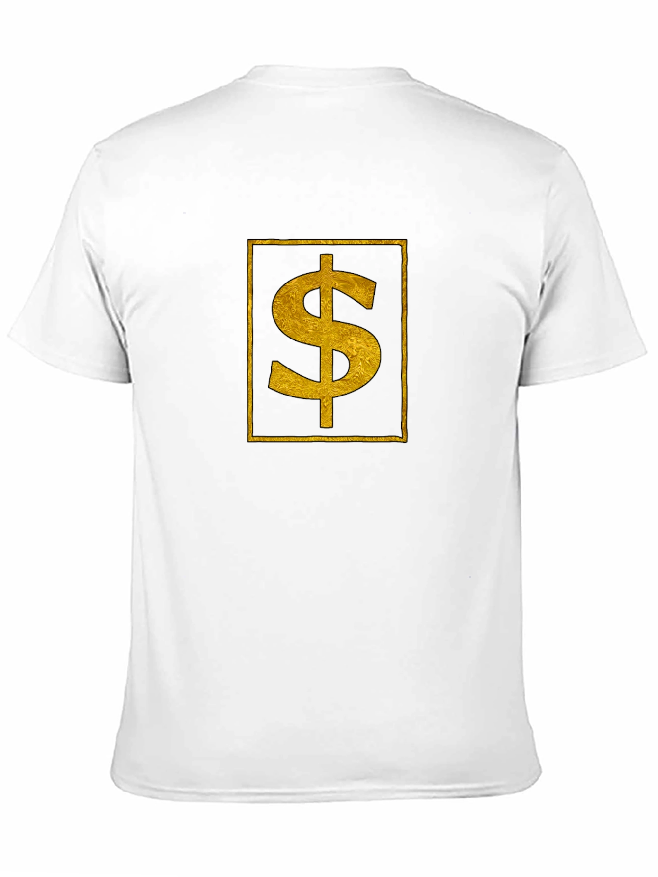 Gold Dollar Sign Black T-Shirt
