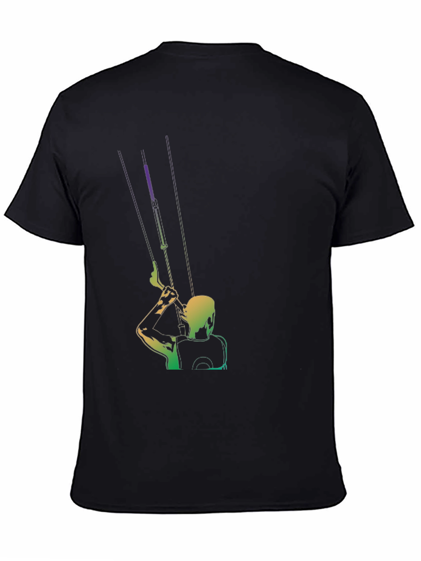 Kitesurfing T-Shirt - Black - Colorful Design