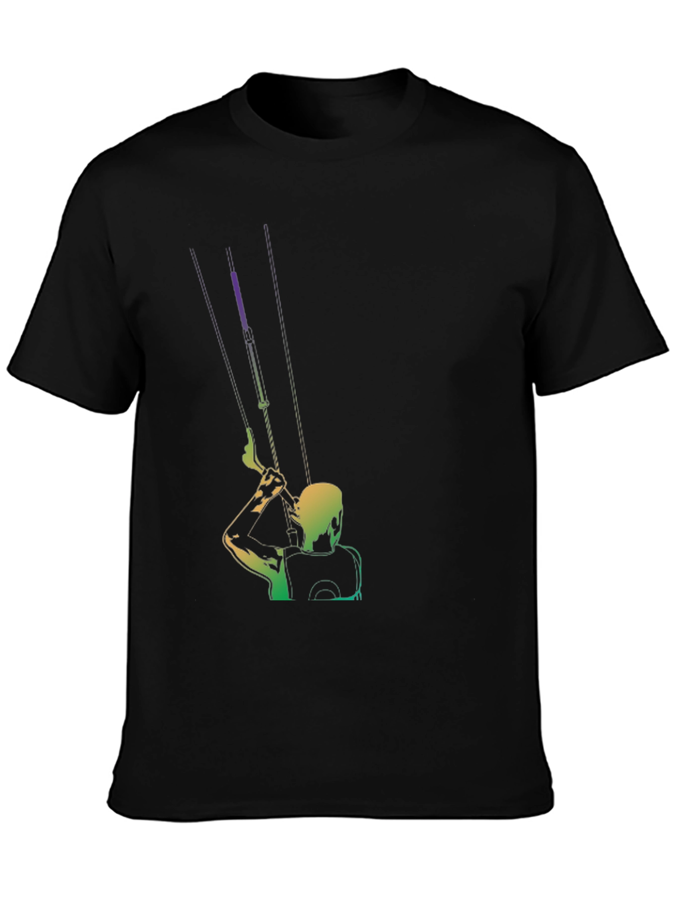 Kitesurfing T-Shirt - Black - Colorful Design