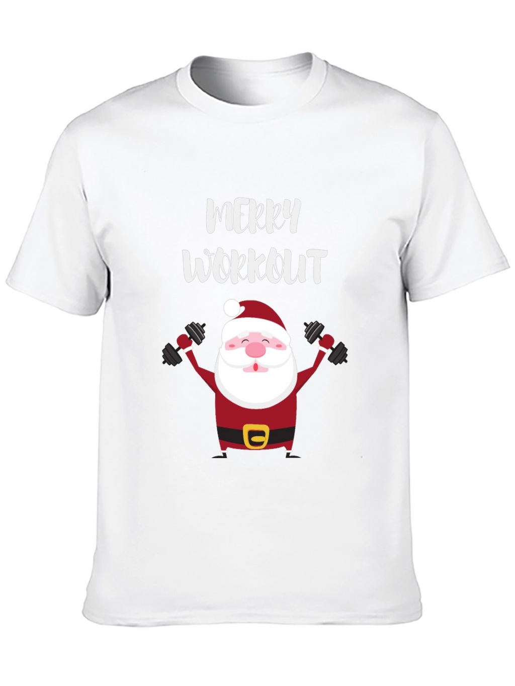 Merry Workout Santa Graphic Tee