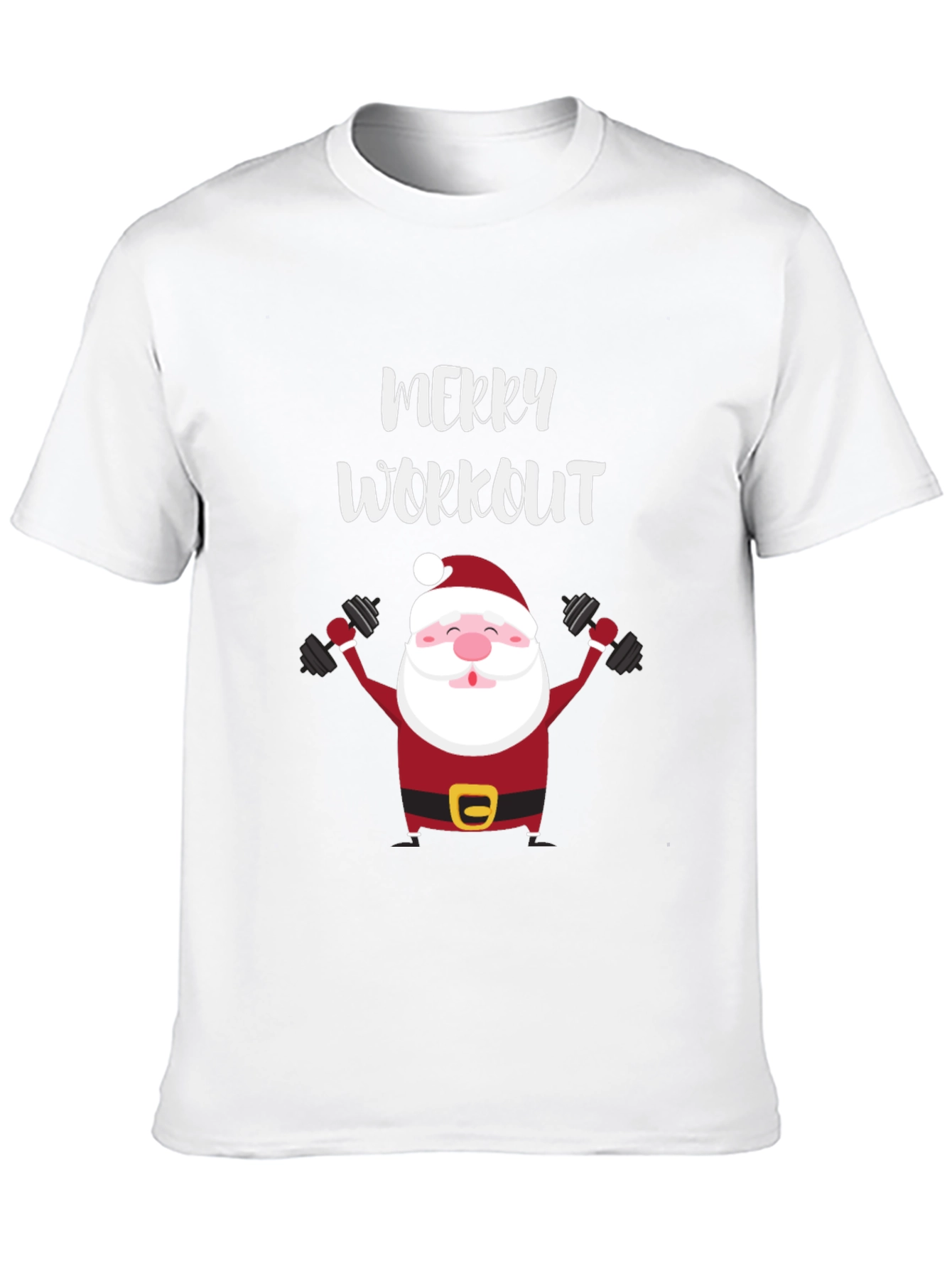 Merry Workout Santa Graphic Tee