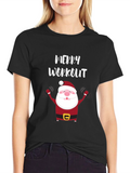 Merry Workout Santa Graphic Tee