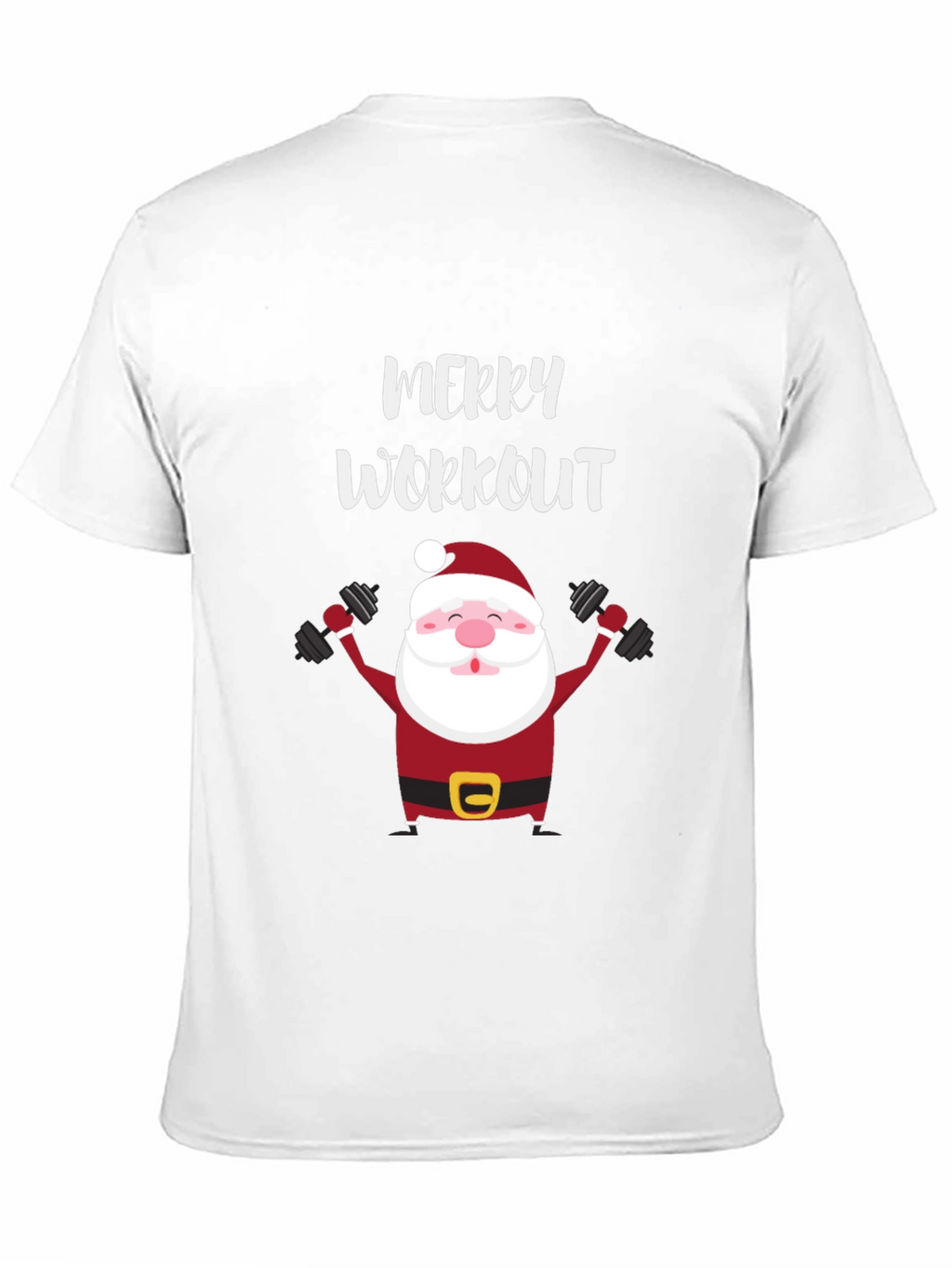 Merry Workout Santa Graphic Tee