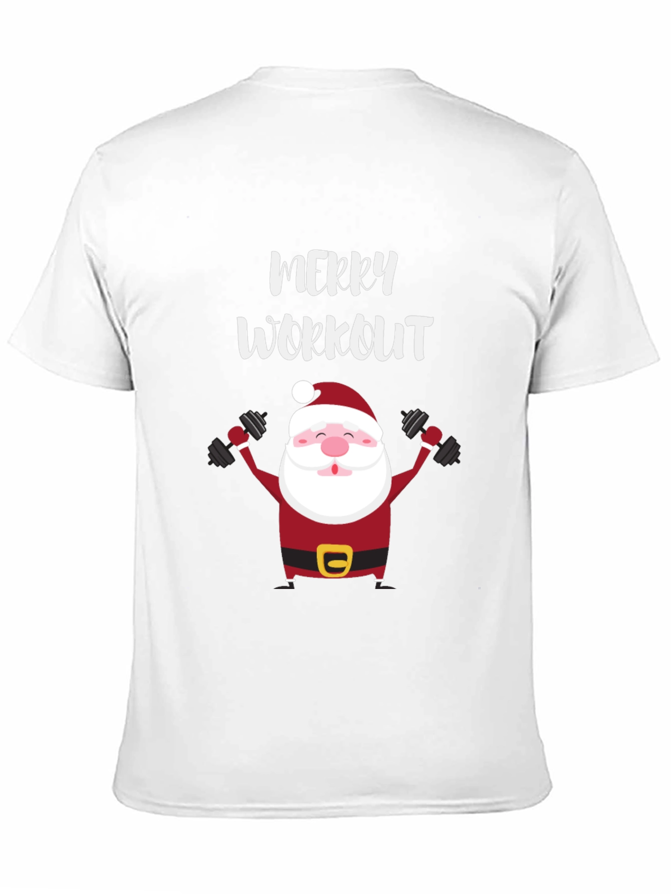 Merry Workout Santa Graphic Tee