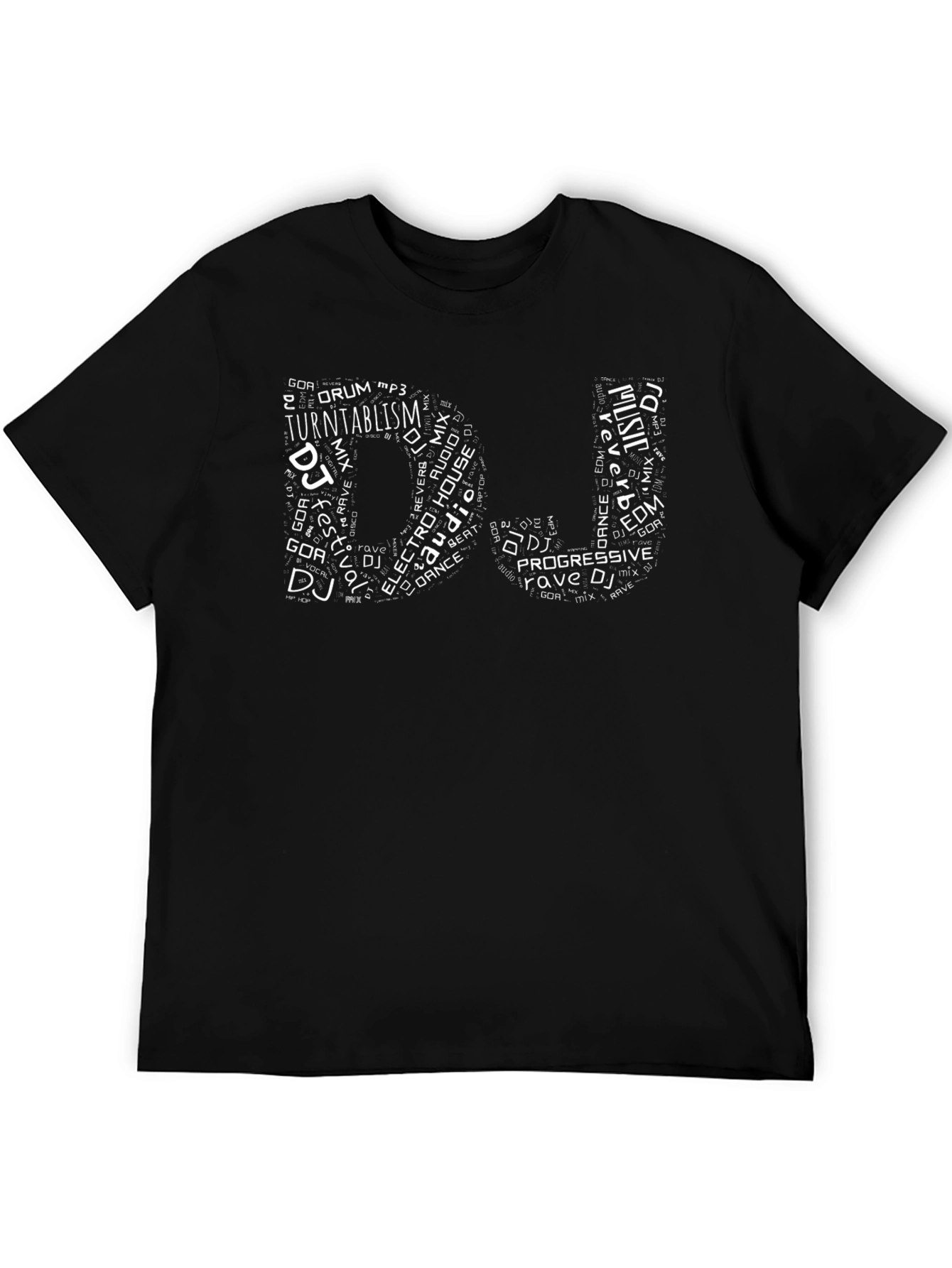 DJ Music Word Art T-Shirt