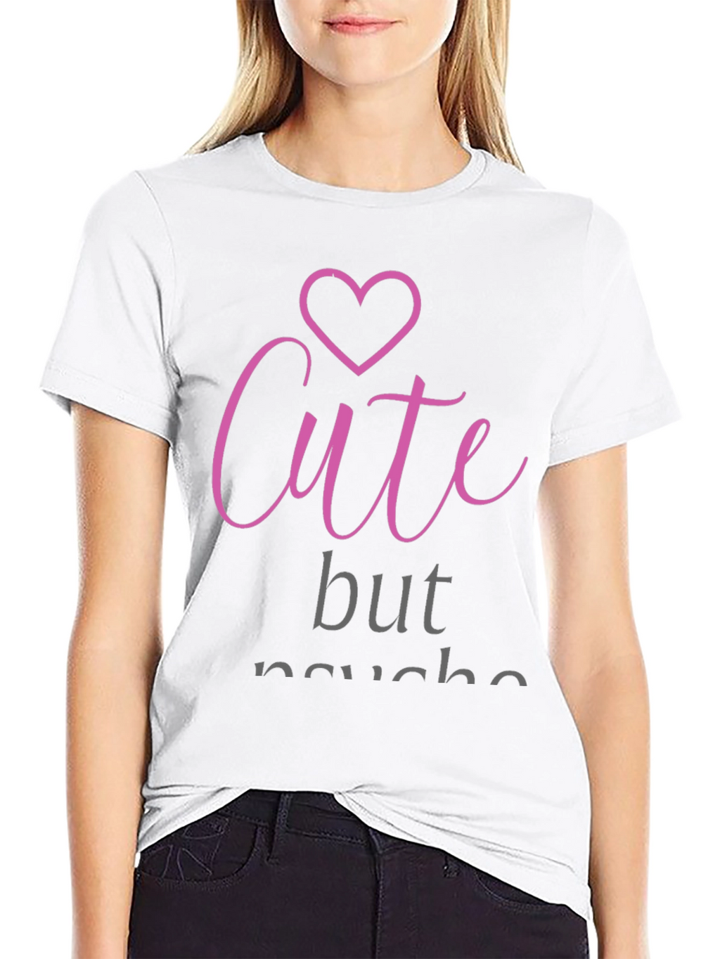 Cute But Psycho Black Graphic Tee