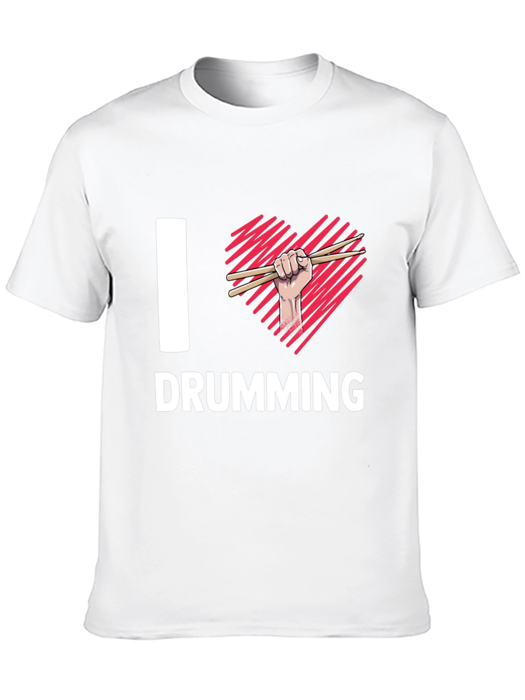 I Heart Drumming Black T-Shirt